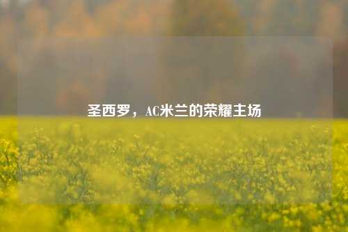 圣西罗,AC米兰的荣耀主场
