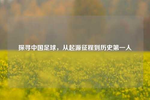 探寻中国足球,从起源征程到历史之一人
