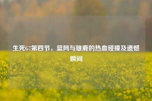 生死G7第四节,篮网与雄鹿的热血碰撞及遗憾瞬间