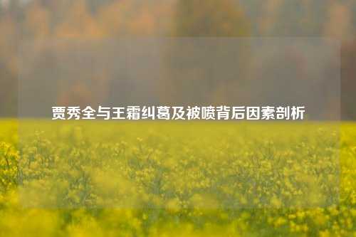 贾秀全与王霜纠葛及被喷背后因素剖析