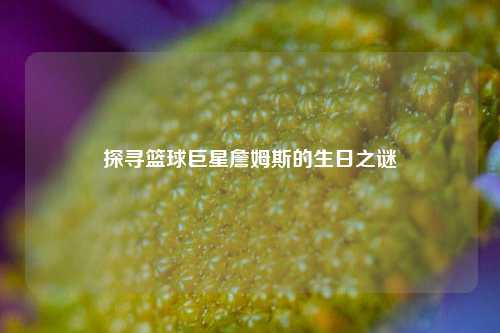 探寻篮球巨星詹姆斯的生日之谜