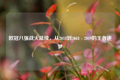 欧冠八强战火延续,从2018到2018 - 2019的王者逐梦