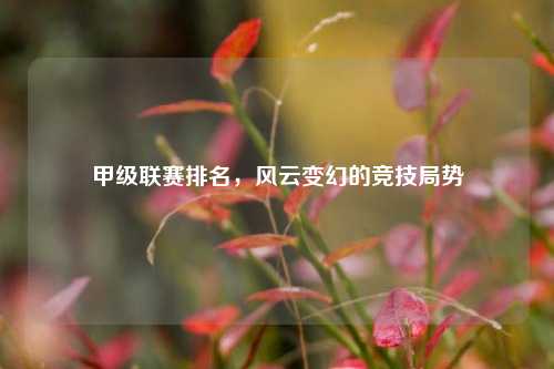甲级联赛排名,风云变幻的竞技局势