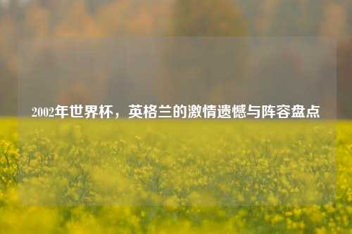 2002年世界杯,英格兰的 遗憾与阵容盘点